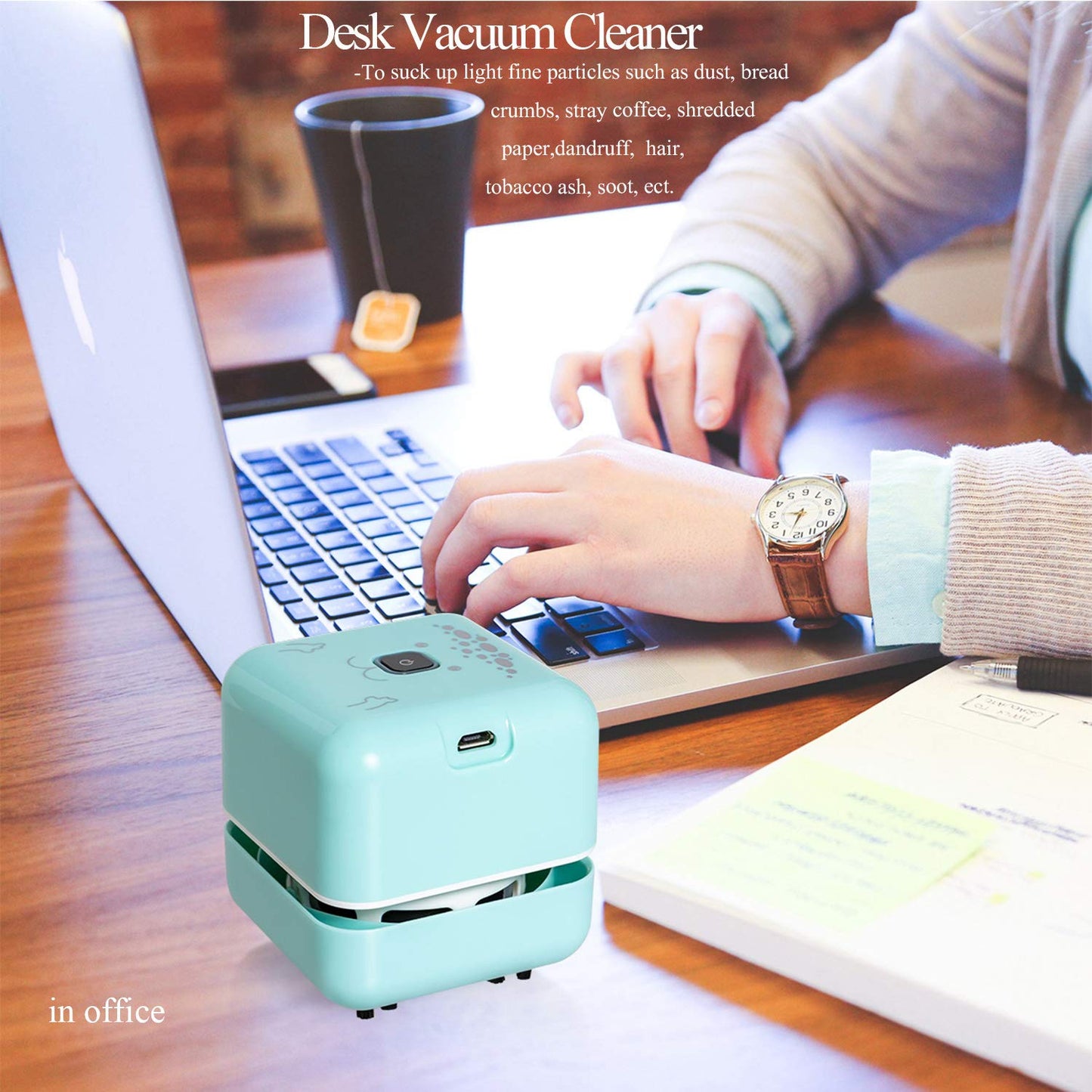 White Elephant Gifts, Mini Desk Vacuum Cleaner, Rechargeable Desktop Vacuum Sweeper