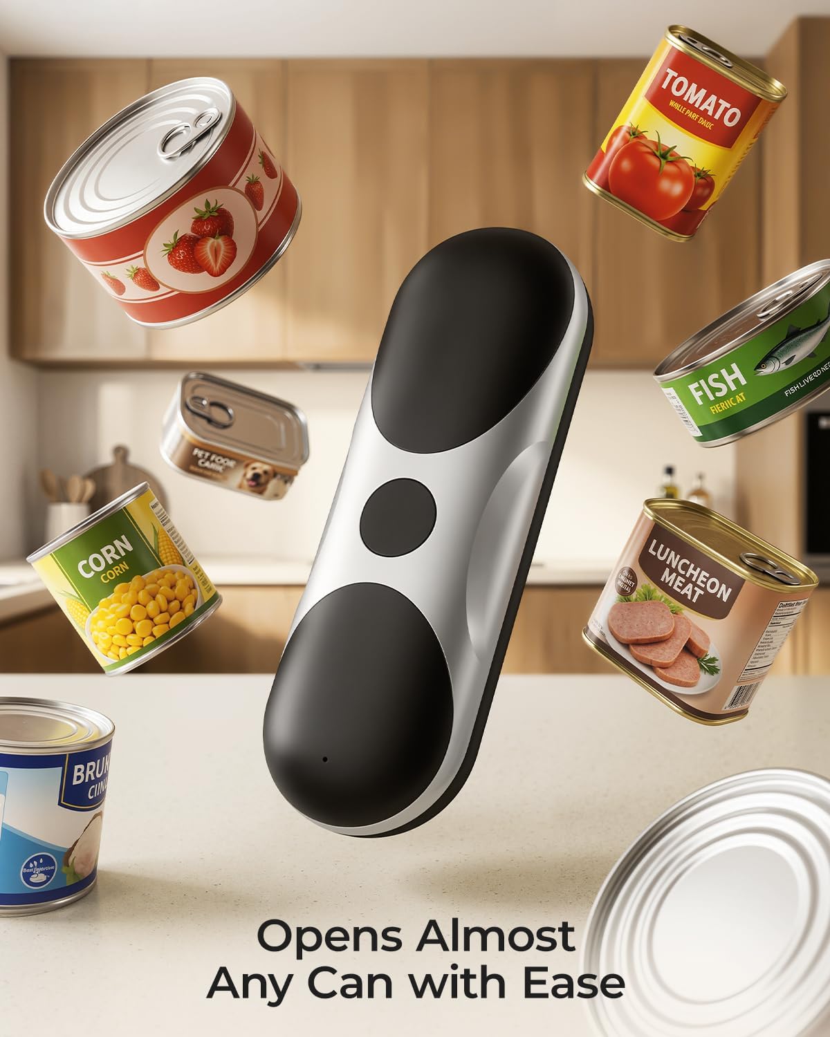 Electric Can Opener, Automatic Can Opener, One-Touch to Open Cans