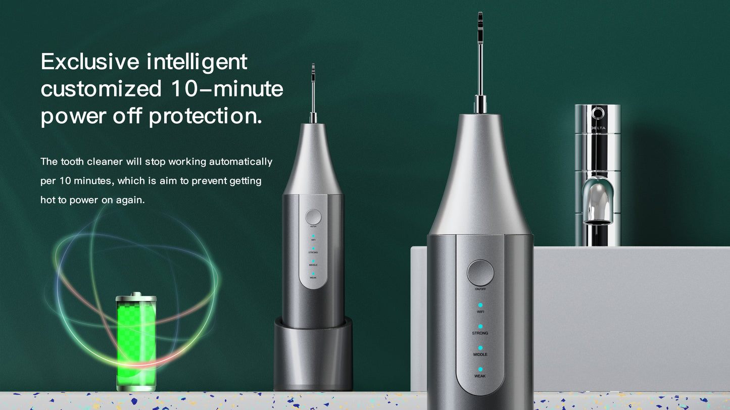 Ultrasonic Tartar Remover,  Plaque Removal Scraper with Front Micro Camera Connect to Mobile App Via WIFI to Visual(Grey)