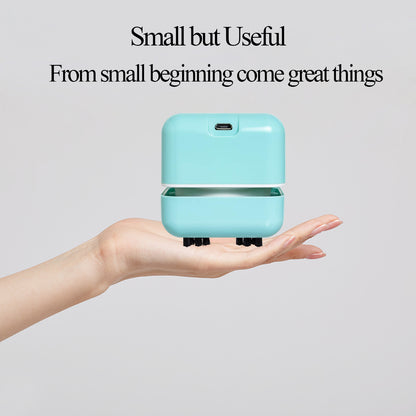 White Elephant Gifts, Mini Desk Vacuum Cleaner, Rechargeable Desktop Vacuum Sweeper