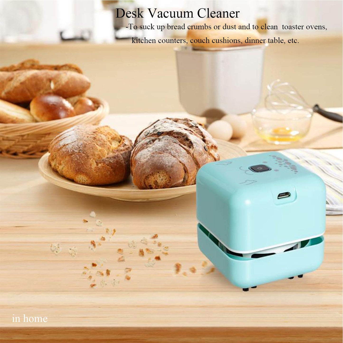 White Elephant Gifts, Mini Desk Vacuum Cleaner, Rechargeable Desktop Vacuum Sweeper