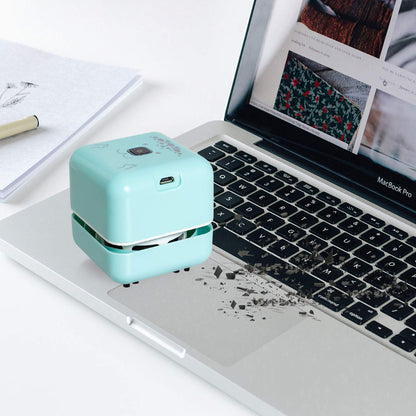 Mini Desk Cleaner – Desktop Vacuum for Keyboard Office Perfect White Elephant Gift