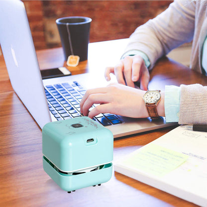 Mini Desk Cleaner – Desktop Vacuum for Keyboard Office Perfect White Elephant Gift